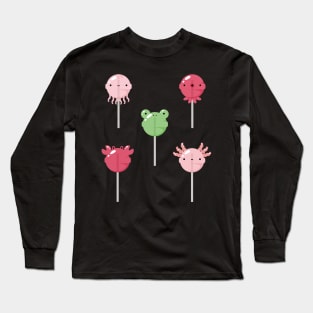 Aquatic animals lollipop set Long Sleeve T-Shirt